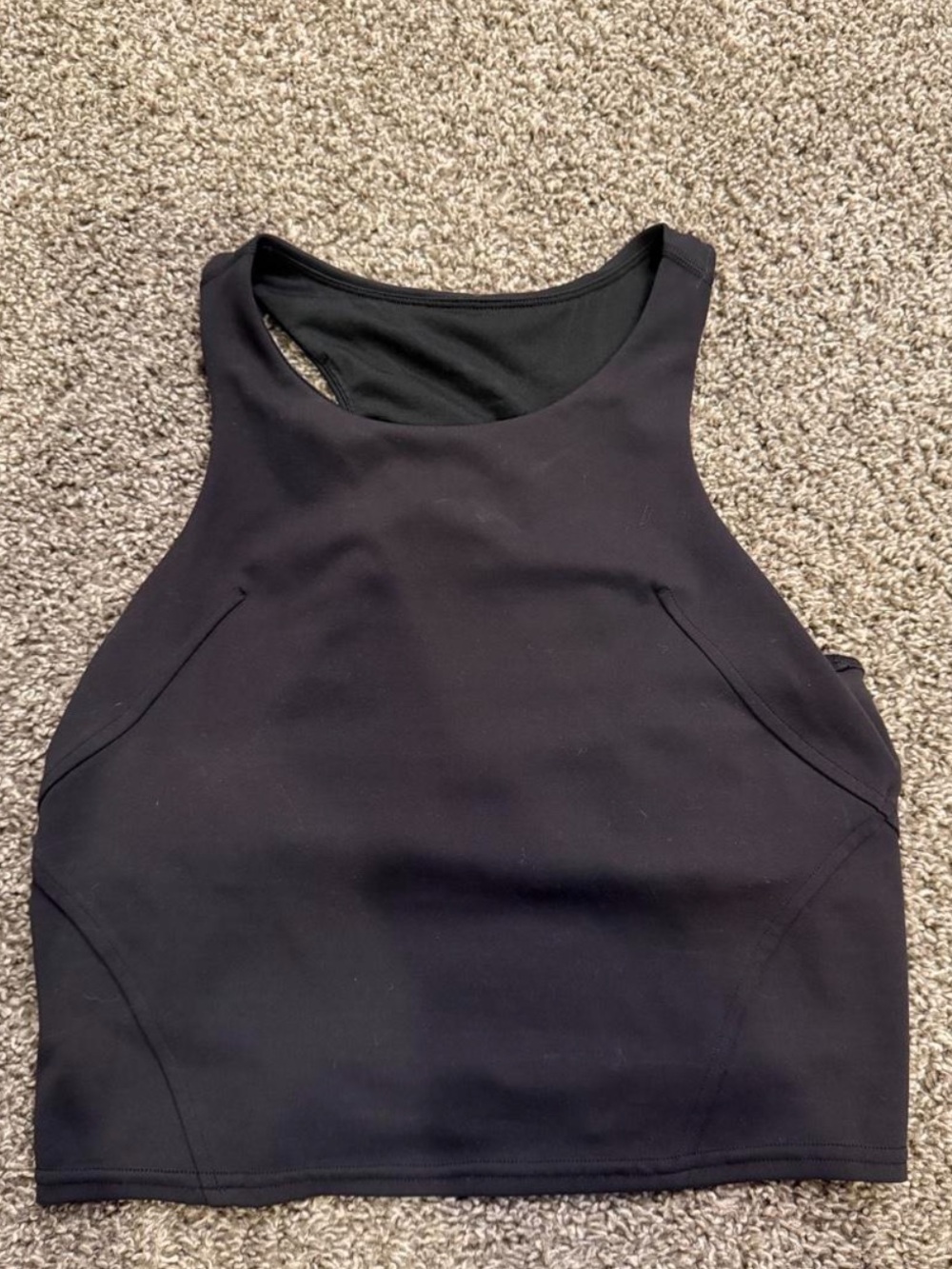 lululemon athletica Black High-Neck Cropped Tank